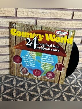 70's K-Tel "Country World" Record - 70's Country Album - KTel Album Compilation